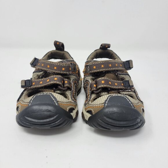 StrideRite Baby Boys 4M NMS Ogden Leather Sandals Hook & Loop Closure - Picture 6 of 10